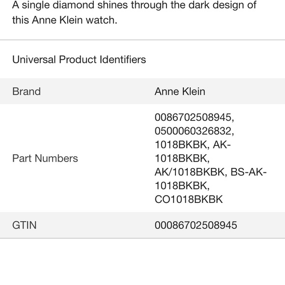 Anne Klein black and gold diamond watch - Picture 2 of 5